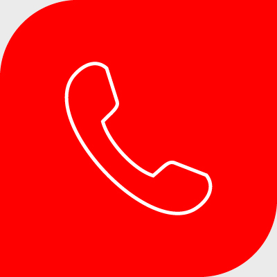 Icon eines Faxgerätes in weiß auf rotem Hintergrund