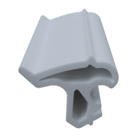 3D Modell der Stahlzargendichtung SZ007 in grau für senkrechte Nuten zum Türblatt.