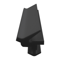 3D Modell der Lippendichtung LP033 in schwarz für Fenster.