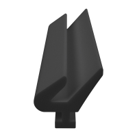 3D Modell der Lippendichtung LP034 in schwarz für Fenster.