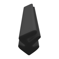3D Modell der Lippendichtung LP070 in schwarz für Fenster.