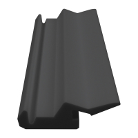 3D Modell der Lippendichtung LP072 in schwarz für Fenster.
