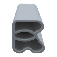 3D Modell der Stahlzargendichtung SZ064 in grau für senkrechte Nuten zum Tüblatt.