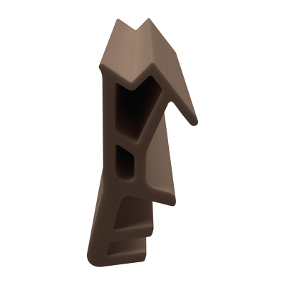 3D Modell der Flügelfalzdichtung FF011 in braun für seitliche Nuten.