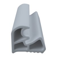 3D Modell der Stahlzargendichtung SZ070 in grau für seitliche Nuten zum Tüblatt.