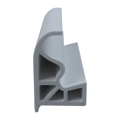 Maßstabgetreuer Profilquerschnitt der Stahlzargendichtung SZ079 auf Millimeterpapier.