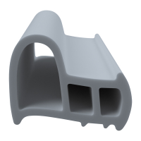 3D Modell der Stahlzargendichtung SZ084 in grau für seitliche Nuten zum Tüblatt.