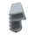 3D Modell der Stahlzargendichtung SZ090 in grau für senkrechte Nuten zum Tüblatt mit integriertem Antidehnungsfaden.