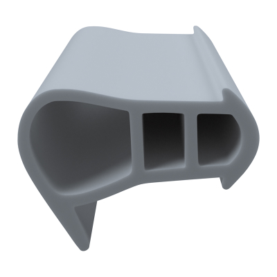 3D Modell der Stahlzargendichtung SZ115 in grau für seitliche Nuten zum Tüblatt.