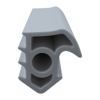 3D Modell der Stahlzargendichtung SZ126 in grau für senkrechte Nuten zum Tüblatt.