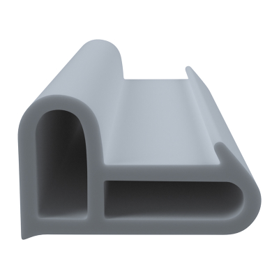 3D Modell der Stahlzargendichtung SZ127 in grau für seitliche Nuten zum Tüblatt.