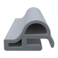 3D Modell der Stahlzargendichtung SZ128 in grau für seitliche Nuten zum Tüblatt.