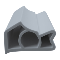 3D Modell der Stahlzargendichtung SZ132 in grau für seitliche Nuten zum Tüblatt.