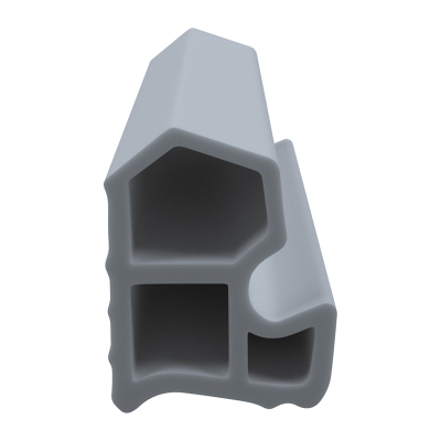 3D Modell der Stahlzargendichtung SZ172 in grau für seitliche Nuten zum Tüblatt.