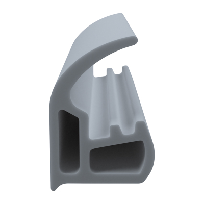 3D Modell der Stahlzargendichtung SZ178 in grau für seitliche Nuten zum Tüblatt.