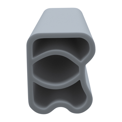 3D Modell der Stahlzargendichtung SZ184 in grau für senkrechte Nuten zum Tüblatt.