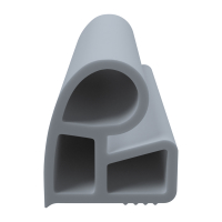 3D Modell der Stahlzargendichtung SZ123 in grau für seitliche Nuten zum Tüblatt.