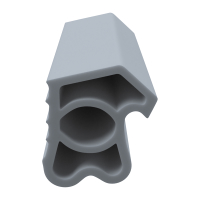 3D Modell der Stahlzargendichtung SZ195 in grau für senkrechte Nuten zum Tüblatt.