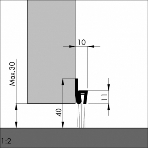 Türbodendichtung TB018 | aluminium pressblank | Länge 1 m