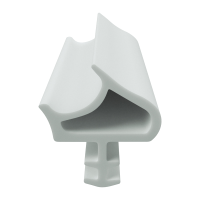 3D Modell der Zimmertürdichtung ZT004 in weiß für senkrechte Nuten zum Türblatt.