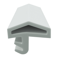 3D Modell der Zimmertürdichtung ZT024 in weiß für senkrechte Nuten zum Türblatt.
