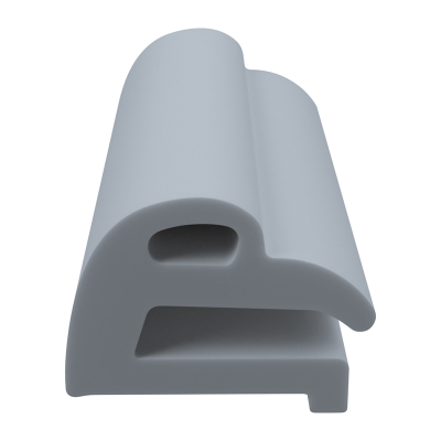 3D Modell der Stahlzargendichtung SZ229 in grau für seitliche Nuten zum Tüblatt.
