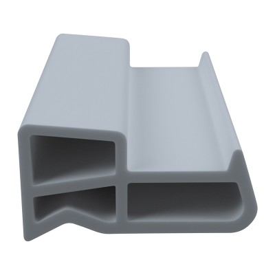 3D Modell der Stahlzargendichtung SZ234 in grau für seitliche Nuten zum Tüblatt.