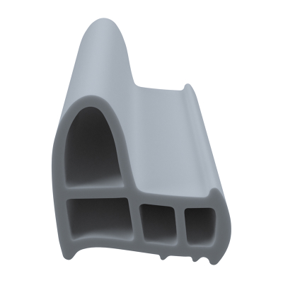 3D Modell der Stahlzargendichtung SZ232 in grau für seitliche Nuten zum Tüblatt.
