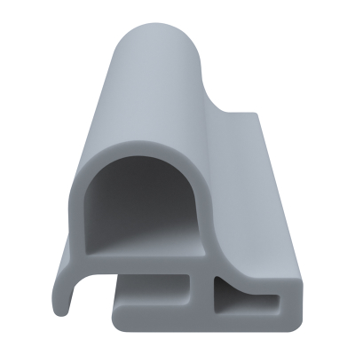 3D Modell der Stahlzargendichtung SZ230 in grau für senkrechte Nuten zum Tüblatt.