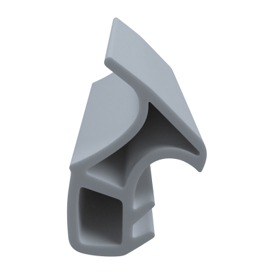 3D Modell der Stahlzargendichtung SZ253 in grau für seitliche Nuten zum Tüblatt.