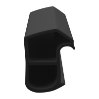 3D Modell der Stahlzargendichtung SZ258 in schwarz für senkrechte Nuten zum Tüblatt.