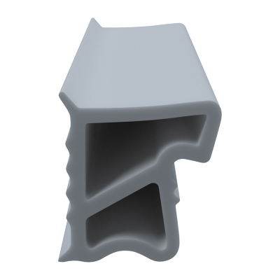3D Modell der Stahlzargendichtung SZ265 in grau für senkrechte Nuten zum Tüblatt.