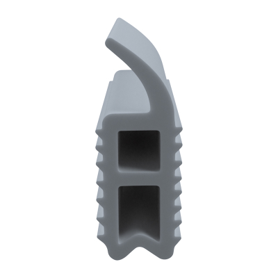 3D Modell der Stahlzargendichtung SZ278 in grau für senkrechte Nuten zum Tüblatt.