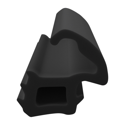 3D Modell der Stahlzargendichtung SZ284 in schwarz für senkrechte Nuten zum Tüblatt.