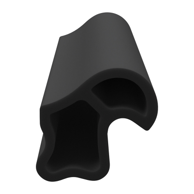 3D Modell der Stahlzargendichtung SZ291 in schwarz für senkrechte Nuten zum Tüblatt.