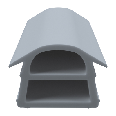 3D Modell der Stahlzargendichtung SZ300 in grau für senkrechte Nuten zum Tüblatt.