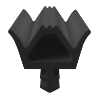 3D Modell der Zimmertürdichtung ZT061 in schwarz...