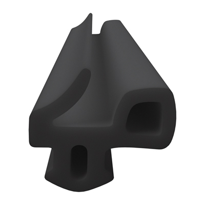 3D Modell der Lippendichtung LP424 in schwarz für Fenster.