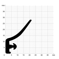 Zeichnung des Dichtungsprofils der Anschlagdichtung AS091.