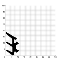Zeichnung des Dichtungsprofils der Verglasungsdichtung...
