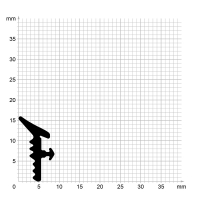 Zeichnung des Dichtungsprofils der Verglasungsdichtung VG099.