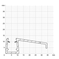 Duschdichtung DD029 | transparent | Länge 2010 mm