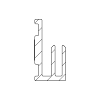 Trägerprofil DD033 | transparent | selbstklebend | Länge 2500 mm