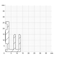 Trägerprofil DD033 | transparent | selbstklebend | Länge 2500 mm