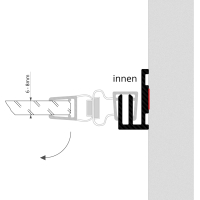 Trägerprofil DD033 | transparent | selbstklebend | Länge 2500 mm