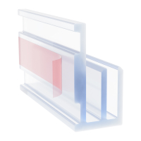 Trägerprofil DD033 | transparent | selbstklebend | Länge 2500 mm