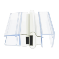 Duschdichtung DD035 | transparent | 90 Grad | Länge 2010 mm | mit Magnet