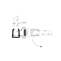Duschdichtung DD037 | transparent | Länge 2010 mm | mit Magnet