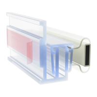 Duschdichtung DD037 mit Trägerprofil | selbstklebend | transparent | mit Magnet