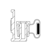 Duschdichtung DD037 mit Trägerprofil selbstklebend | transparent | Länge 2010 mm | mit Magnet